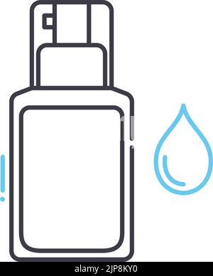 icona della linea del pettine per capelli, simbolo del contorno, illustrazione vettoriale, simbolo del concetto Illustrazione Vettoriale