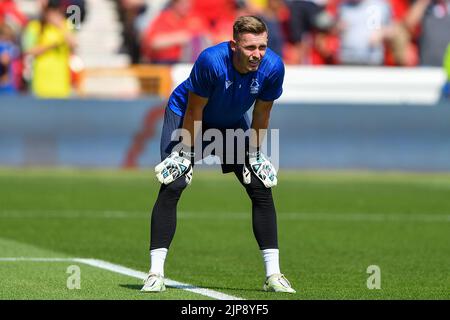 Nottingham, Regno Unito, 14th agosto 2022. Portiere della Foresta di Nottingham, Dean Henderson durante la partita della Premier League tra la Foresta di Nottingham e il West Ham United al City Ground, Nottingham, domenica 14th agosto 2022. (Credit: Jon Hobley | NOTIZIE MI) Credit: NOTIZIE MI & Sport /Alamy Live News Foto Stock