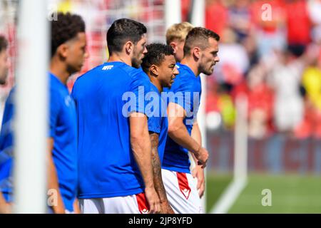 Nottingham, Regno Unito, 14th agosto 2022. Jesse Lingard of Nottingham Forest durante la partita della Premier League tra Nottingham Forest e West Ham United al City Ground, Nottingham, domenica 14th agosto 2022. (Credit: Jon Hobley | NOTIZIE MI) Credit: NOTIZIE MI & Sport /Alamy Live News Foto Stock