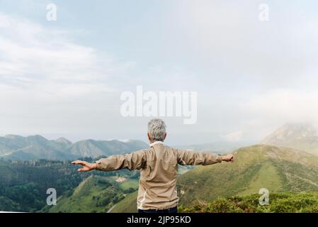libertà, larghezza, escursione, anziano attivo, libertà, larghezze, escursioni, anziani attivi, anziani, misura, vecchio Foto Stock