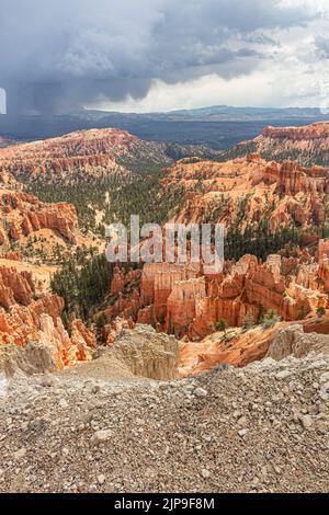 Le formazioni rocciose di Hoodoos al Bryce Canyon National Park, nello Utah sudoccidentale, Stati Uniti Foto Stock