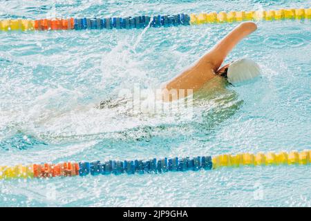 nuotatore, sport disabili, disabilità, paralimpico, nuoto, nuotatori, nuoto, sport per disabili, disabilità Foto Stock