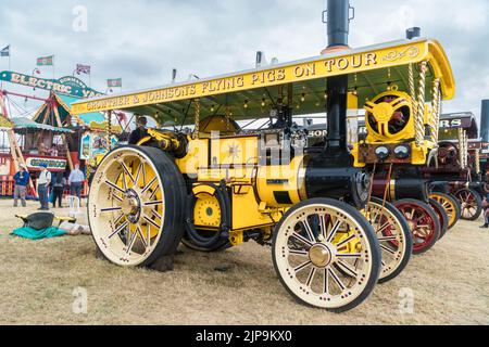 Locomotiva stradale Burrell Showman costruita nel 1921, n. 3910. Worcestershire Inghilterra Regno Unito. Luglio 2022 Foto Stock