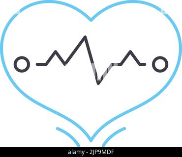 icona della linea del polso, simbolo del contorno, illustrazione vettoriale, segnale concettuale Illustrazione Vettoriale