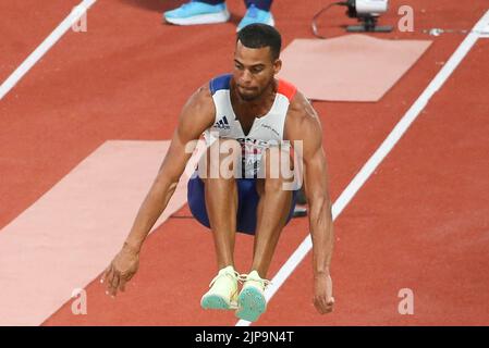 Monaco di Baviera, Germania, 15 agosto 2022, Benjamin Compaore di Francia Triple Jump maschile durante i Campionati europei di Atletica 2022 il 15 agosto 2022 a Monaco di Baviera, Germania - Foto Laurent Lairys / ABACAPRESS.COM Foto Stock