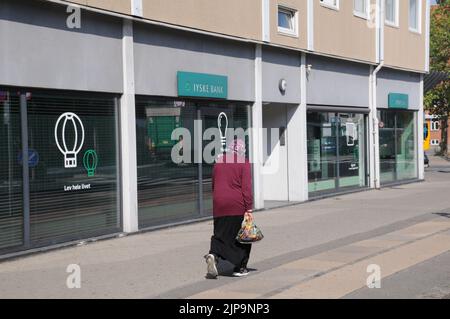 Copenaghen /Danimarca/16 Agosto 2022/ filiale della banca Jyske a Copenhagen Danimarca, (Photo..Francis Joseph Dean/Dean Pictures. Foto Stock