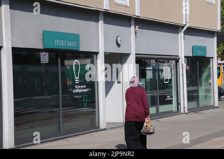 Copenaghen /Danimarca/16 Agosto 2022/ filiale della banca Jyske a Copenhagen Danimarca, (Photo..Francis Joseph Dean/Dean Pictures. Foto Stock