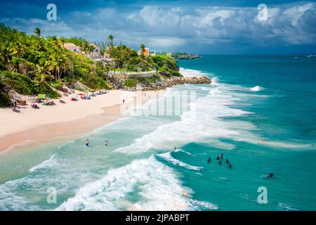 Spiaggia di gru, Barbados Caraibi Foto Stock