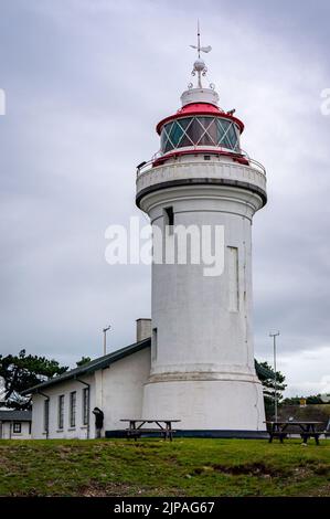 Foto del faro di Sletterhage o di Sletterhagefyr in Danimarca Foto Stock