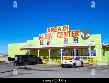 Zona 51 Alien Center Amargosa Valley Nevada, vicino al Death Valley National Park, California, Nord America, Stati Uniti Foto Stock