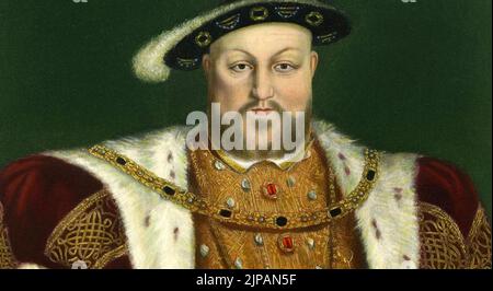 ENRICO VIII ((1491-1547) Re d'Inghilterra dopo un ritratto di Hans Holbein the Youngert del 1540 Foto Stock