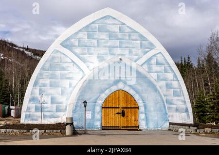 Museo del ghiaccio Aurora presso il Chena Hot Springs Resort di Fairbanks, Alaska Foto Stock