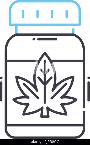 icona della linea di prodotti medicali, simbolo del contorno, illustrazione vettoriale, simbolo del concetto Illustrazione Vettoriale