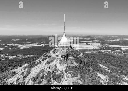 Jested Mountain Hotel dall'alto Foto Stock