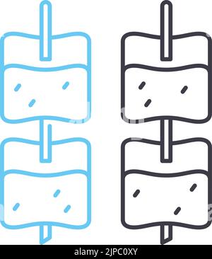 icona della linea satinata, simbolo di contorno, illustrazione vettoriale, simbolo concettuale Illustrazione Vettoriale