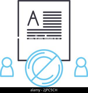 icona della linea di dominio pubblico senza scopo di lucro, simbolo di contorno, illustrazione vettoriale, segno di concetto Illustrazione Vettoriale