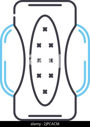 icona della linea della mappina sanitaria, simbolo del contorno, illustrazione vettoriale, simbolo del concetto Illustrazione Vettoriale