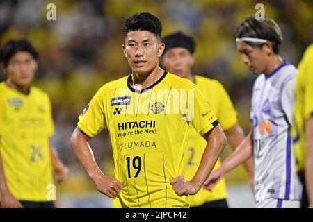 Kashiwa, Chiba, Giappone. 14th ago, 2022. MAO Hosoya di Kashiwa Reysol durante la partita della Lega 2022 J1 tra Kashiwa Reysol e Sanfrece Hiroshima al Sankyo Frontier Kashiwa Stadium Hitachidai di Kashiwa, Chiba, Giappone, 14 agosto 2022. Credit: AFLO/Alamy Live News Foto Stock