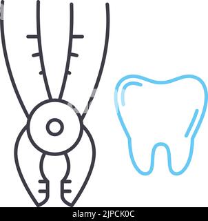 icona della linea di estrazione dell'utensile, simbolo di contorno, illustrazione vettoriale, simbolo concettuale Illustrazione Vettoriale