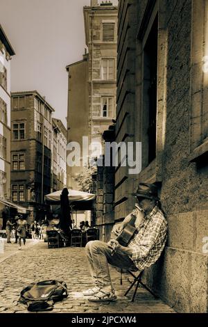 Lione, traboules, métro, fleuve, funiculaire, confluenza Foto Stock