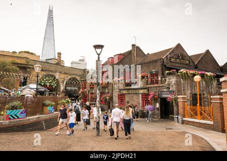 Esterno della casa pubblica Anchor, Southwark, Londra, SE1, Inghilterra, REGNO UNITO Foto Stock