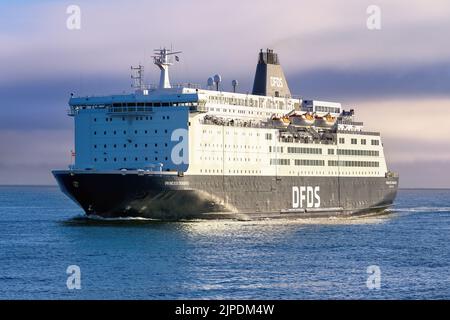 Princess Seaways è un traghetto gestito dalla DFDS sulla rotta Newcastle (North Shields) - Amsterdam (Ijmuiden) - Settembre 2021. Foto Stock