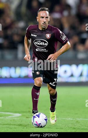 Franck Ribery di US Salernitana 1919 durante la Serie Un incontro tra US Salernitana 1919 e Roma allo Stadio Arechi di Salerno, Italia, il 14 agosto 2022. Foto di Giuseppe Maffia. Foto Stock