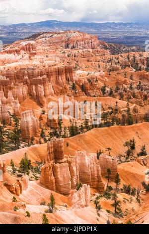 Le formazioni rocciose di Hoodoos al Bryce Canyon National Park, nello Utah sudoccidentale, Stati Uniti Foto Stock