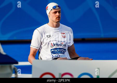 Roma, Italia. 17th ago, 2022. ROMA, ITALIA - 17 AGOSTO: Pawel Juraszek di Polonia durante il freestyle maschile 50m all'European Aquatics Roma 2022 allo Stadio del Nuoto il 17 agosto 2022 a Roma (Foto di Nikola Krstic/BSR Agency) NOCNSF Credit: Orange Pics BV/Alamy Live News Foto Stock