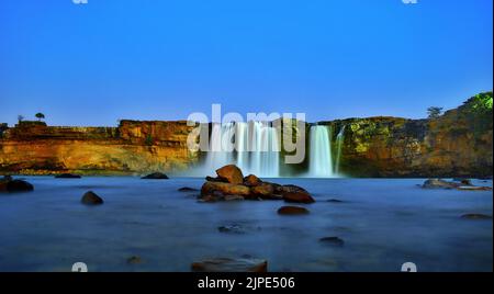 The beautiful view of Tirathgarh waterfalls in Kanger Valley National Park. Bastar, Chhattisgarh, India. Stock Photo