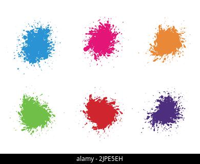 Schizzi di vernice vettoriali. Schizzi di vernice colorati. EPS 10 Illustrazione Vettoriale