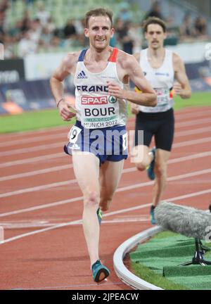 Monaco, Allemagne. 16th ago, 2022. Felix Bour of France durante l'atletica, Men's 5000m al Campionato europeo di Monaco 2022 il 16 agosto 2022 a Monaco di Baviera, Germania - Foto Laurent Lairys/DPPI Credit: DPPI Media/Alamy Live News Foto Stock