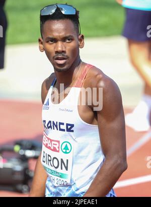 Monaco, Allemagne. 16th ago, 2022. Gilles Biron di Francia durante l'atletica, Men's 400m al Campionato europeo di Monaco 2022 il 16 agosto 2022 a Monaco di Baviera, Germania - Foto Laurent Lairys/DPPI Credit: DPPI Media/Alamy Live News Foto Stock