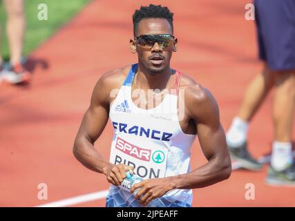 Monaco, Allemagne. 16th ago, 2022. Gilles Biron di Francia durante l'atletica, Men's 400m al Campionato europeo di Monaco 2022 il 16 agosto 2022 a Monaco di Baviera, Germania - Foto Laurent Lairys/DPPI Credit: DPPI Media/Alamy Live News Foto Stock