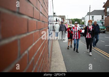 Sheffield, Regno Unito. 17th ago, 2022. Fan di Sheffield Regno Unito a Sheffield, Regno Unito, il 8/17/2022. (Foto di ben Early/News Images/Sipa USA) Credit: Sipa USA/Alamy Live News Foto Stock