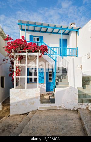 casa, paros, naousa, case Foto Stock
