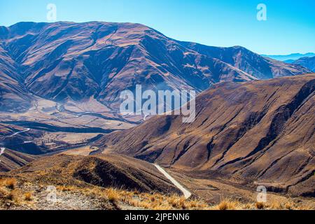 Cuesta del Obispo ('Bishop's Slope'), Valles Calchaquíes, Salta, Argentina (Paesaggio del nord-ovest argentino). Foto Stock