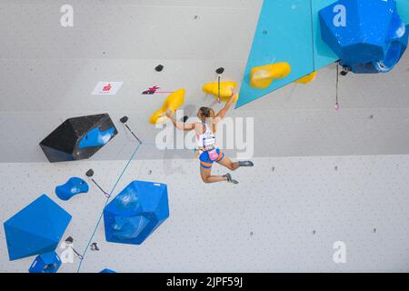 Camilla Moroni (Italia). Arrampicata sportiva. Campionati europei di Monaco 2022 Foto Stock