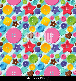 Pulsanti colorati illustrazione del motivo trasparente Illustrazione Vettoriale