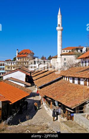 Centro di Kruja, Albania Foto Stock