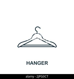 Icona gancio. Linea semplice Hanger icona per modelli, web design e infografiche Illustrazione Vettoriale