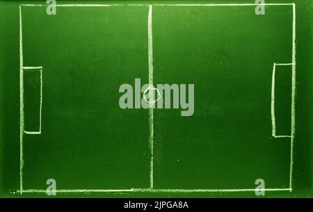 campo da calcio, tiro con il gesso, campi da calcio Foto Stock