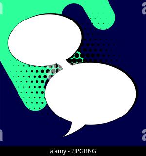 Cornici di design per fumetti. Bellissimo set di cornici fotografiche con Boom Bubbles per collage di design, raccolta di foto fumetto divertente per bambini, disegno di design Illustrazione Vettoriale