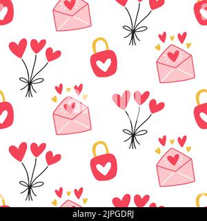 Motivo senza giunture di San Valentino Illustrazione Vettoriale