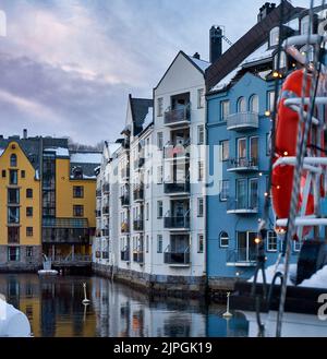 Brrosundet a Ålesund, Norvegia. Foto Stock