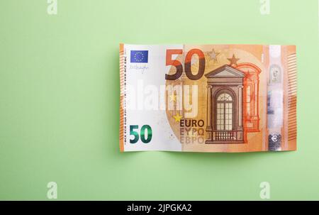 banconote in euro, banconote, 50 euro, banconote in euro, banconote in euro dell'unione europea, banconote, banconote, banconote in carta, cinquanta euro Foto Stock