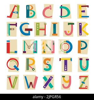 Lettere alfabete colorate. Sfondo vettore Illustrazione Vettoriale