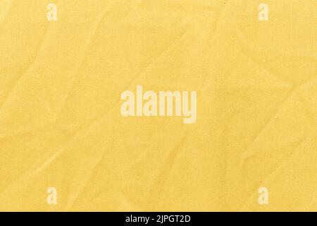 Abbigliamento colore giallo tessuto texture sfondo, vista dall'alto della superficie tessile tessuto tessuto. Foto Stock
