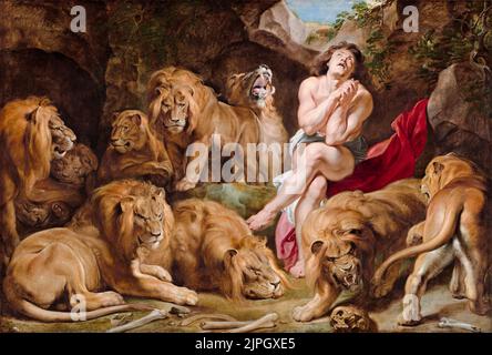 Peter Paul Rubens, Daniel in the Lions' Den, dipinto in olio su tela, 1614-1616 Foto Stock