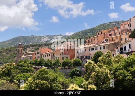 Sant'ilario in campo è uno dei più antichi paesini su una collina del comune di campo nell’Elba, provincia di Livorno, Isola d’Elba Foto Stock